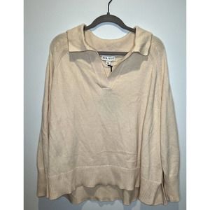 Ava & Viv Long Sleeve Women's Plus Size Sweater 2X (20W/22W) Cream NWT